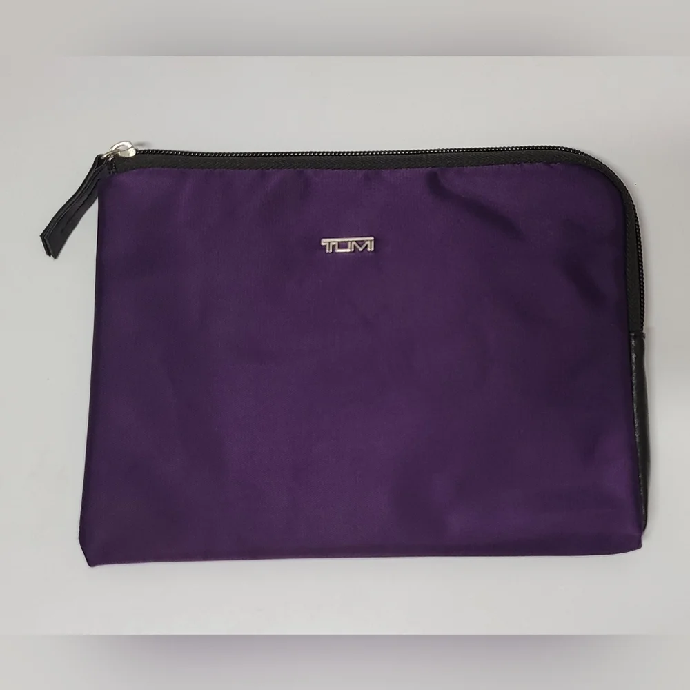 Tumi x Delta International Business One Purple Zippered Travel Accessory Pouch